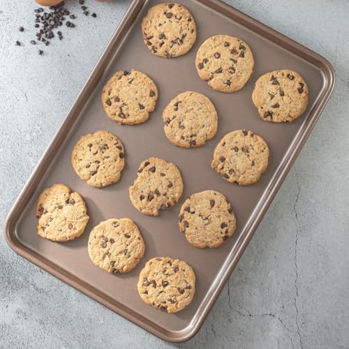 HAPPIELS 10 x 15 inch Nonstick Jelly Roll Sheet Pan 2-Pack, PFOA & BPA Free - size: 15'' Sheet Pan 2-Pack