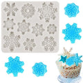 Christmas Snowflake Silicone Molds Christmas Snow Fondant Mold - color: Style E
