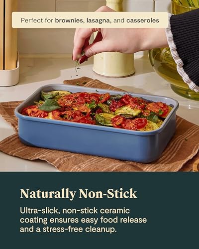 Caraway Non-Stick 9" x 6.5" Small Rectangle Baking Pan - color: Navy, size: Mini Rectangle Pan