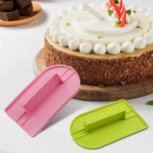 Bonsicoky 2 Pack Fondant Smoothing, Green & Pink - color: Green & Pink