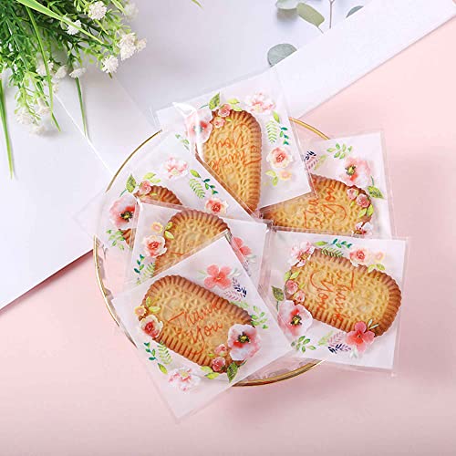 200pcs 5.5x5.5in Thank You Candy Bags Individual Cookie Wrappers - color: Thank You, size: 5.5 x 5.5 inch