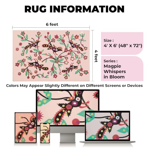 4x6 Magpie Area Rug, Soft Low Pile - color: Magpie, size: 4' x 6' (Rectangular)