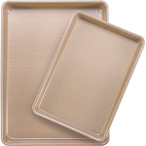 Cookie Sheets, 2 Pack, Quarter (9x13in) & Jelly Roll (10x15in)