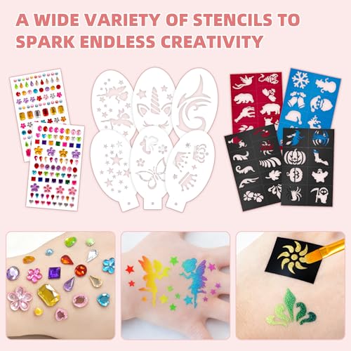 WUO Professional Face Painting Kit for Kids, 12x10g Split Cake Palette - color: Classic