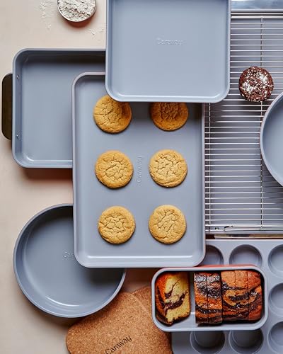 Caraway Non-Stick Ceramic-Coated 15" x 10" Baking Sheet - color: Cream, size: Medium 10" x 15"