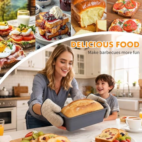 Silicone Bread Pan, Nonstick Sourdough Loaf Pan (Grey-Bread 1) - color: Grey-Bread 1