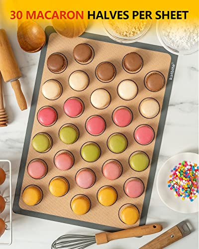Katbite Macaron Silicone Baking Mat Set of 2 Grey - color: 2 Pack