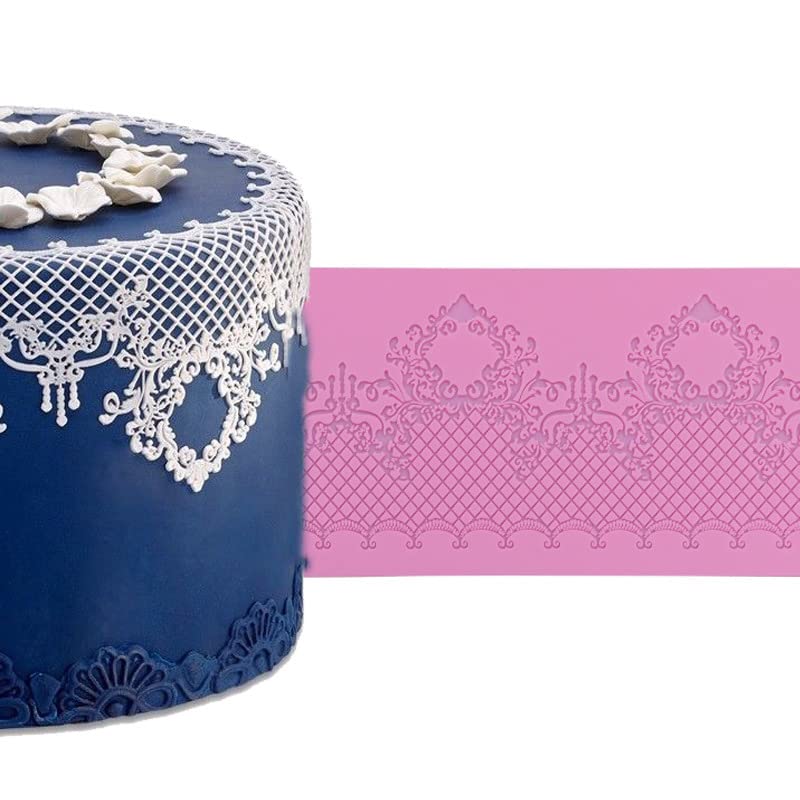 sugar edible heart Novelty Alcazar lace cake silicone Embossing Mat