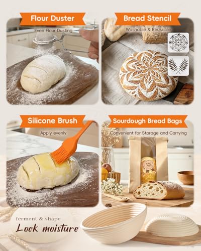 Complete Sourdough Starter Kit for Beginners & Bakers with Bag