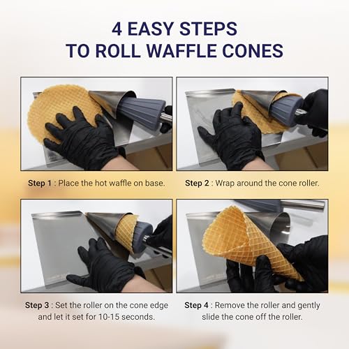 Waffle Cone Roller Kit with Forming Stand, Large | Amber Bake - size: Large
