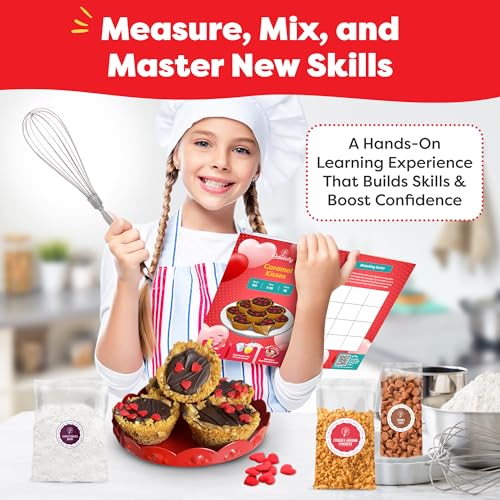 Baketivity Caramel Kisses Kids Baking Kit with Pre-Measured Ingredients - color: Caramel Kisses