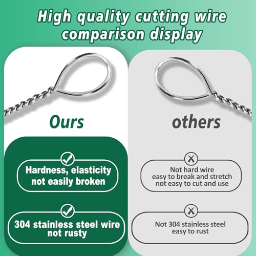 8-Piece Cheese Slicer Wire, Replacement Cheese Slicing Board Wire, Marble Cheese Slicing Board Wire for Cutting Cheese and Butter Chunks, 5.5-Inch Length (8-Piece Pack)
