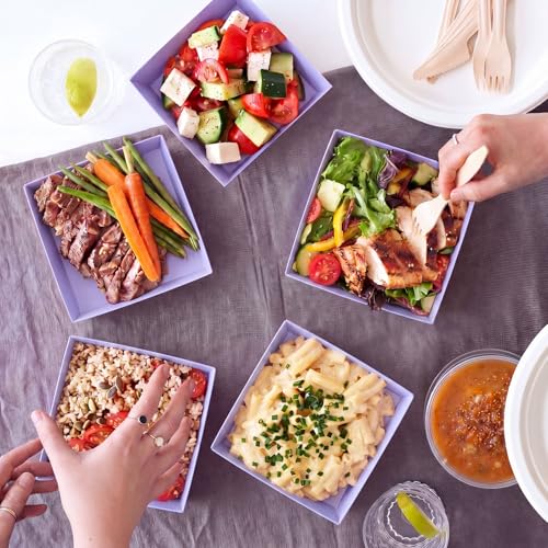 Jetec 150 Charcuterie Boxes with Clear Lids 4" Bakery, Light Purple - color: Light Purple