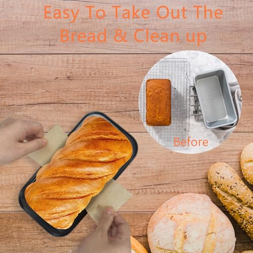 100 Pcs 8x4 in Loaf Pan Liners for Baking Bread Pan Parchment Paper - size: 8.27*4.33 inch