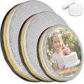Cake Board Drums 8, 10 & 12 Inch (9 Pack) in Silver, Gold & Black Color - color: Silver + Gold + Black