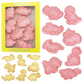 8Pcs Dinosaur Cookie Cutter T-Rex Triceratops Biscuit Molds for Kids Baking - color: Dinosaur B