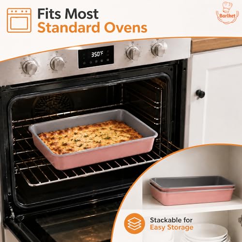 9x13 Cake Baking Pan, Heavy Duty 2.5" Deep Lasagna Pan Nonstick