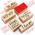 Watersay 6 Pcs Valentine Rubber Stamp Set - color: Love