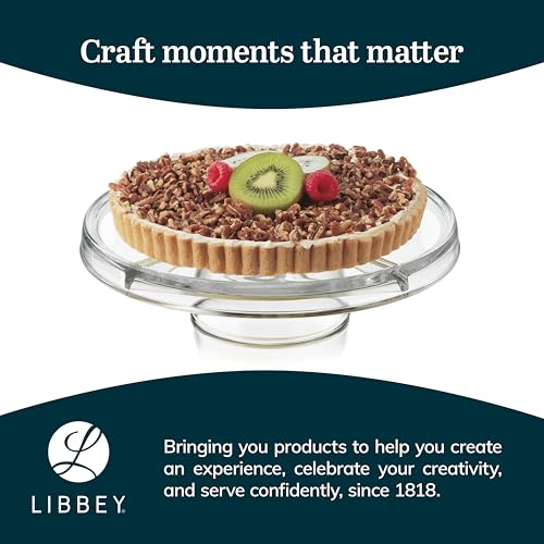 Libbey Selene 6-in-1 Domed Cake Stand, Unique Space Saving Glass Cake Stand with Dome, Multi-Purpose Dip Bowl To Serve Snacks and More - color: 6 in 1 Glass