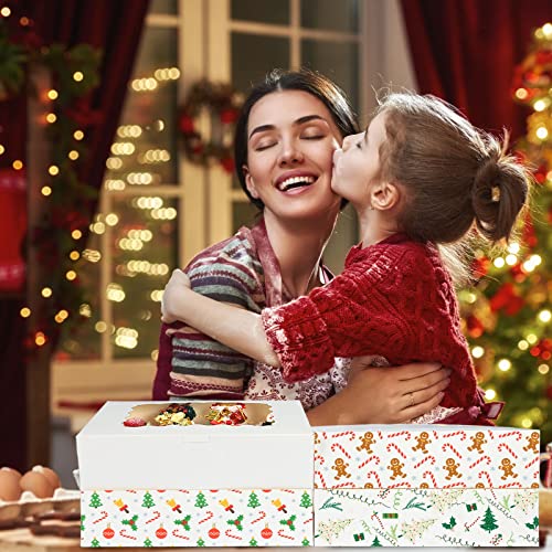TOMNK 20-Pack Cupcake Boxes, 12 Count Bakery Boxes with Windows & Inserts - size: 13x10x3.5inch