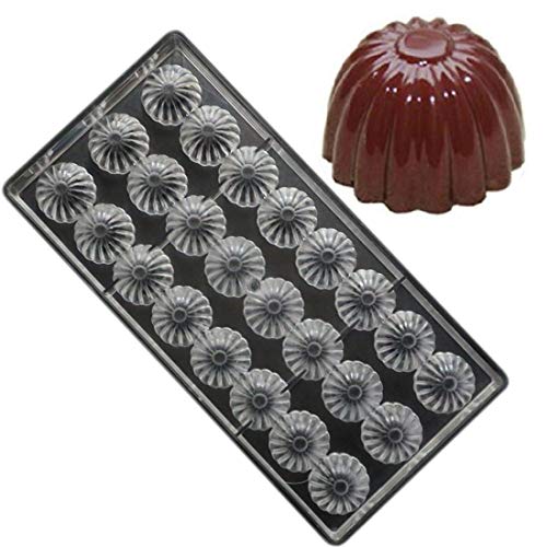 Polycarbonate Chocolate Mold DIY Candy Mould Clear Hard Plastic Bakeware Pastry Tools Flower (S2-19369) - color: 13