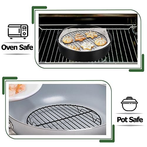 TeamFar Round Cooling Rack, 9" Non-stick Stainless Steel Baking Rack - size: 9"