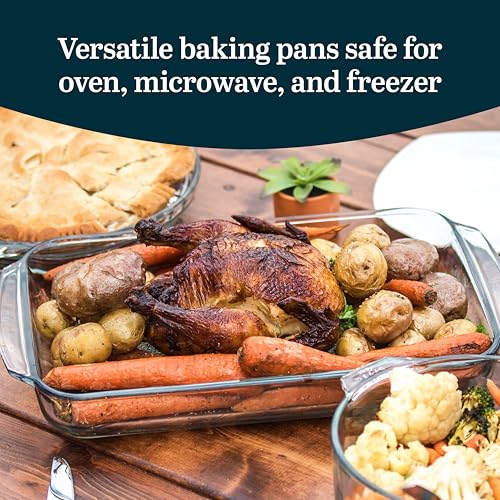 Libbey Baker's Basics Rectangular 3-Piece Glass Casserole Baking Dish Set - color: Basic - 3pc Rectangle Set