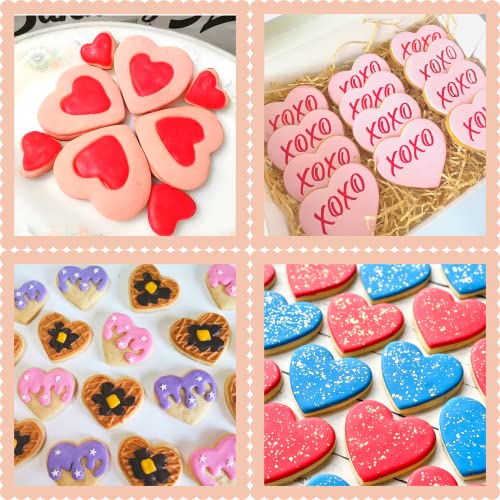 6-Piece Heart Cookie Cutter Set, Plastic Baking Molds