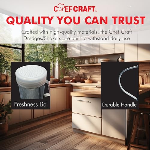 Chef Craft Select Dredger/Shaker, Fine, Stainless Steel - color: Stainless Steel, size: Fine