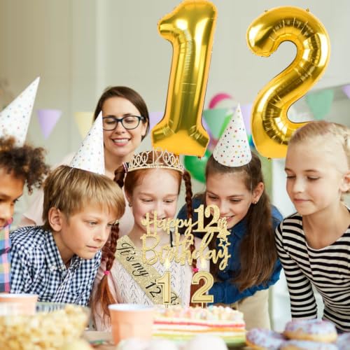 YeohJoy Gold 12th Birthday Decorations for Girls - style: 12nd