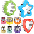 laxizar 9 pcs Cookie Cutters Fruit Cutter Mini Vegetable Cookie Stamps Mold