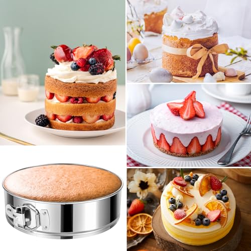 9-Inch Springform Cake Pan, Removable Bottom, 304 Stainless Steel - size: 9" Cake Pan