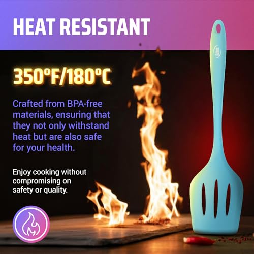 Kaluns 24 Pcs Silicone Cooking Utensils Set - Can Opener, Masher, Turner, Spatula, 446F Heat Resistant, Non-Stick, Premium Silicone & Stainless Steel - color: Mixed Colors
