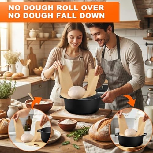 Marspark 100 Pcs Parchment Paper Bread Sling, Oval - style: Oval