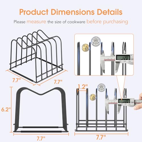 ORDORA 2PC Cutting Board Organizer Holder, Baking Sheet Rack for Kitchen - size: 5Slot-2 Pack