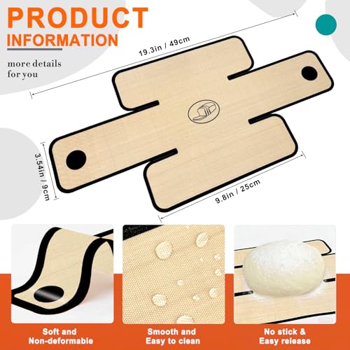Silicone Bread Sling, Non‑Stick Reusable Loaf Pan Liner for Baking, 4‑Pack - color: Brown 4-pack