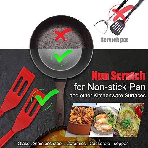 Patelai Mini Brownie Serving Spatula Silicone, Red, 2 Pieces - color: Red