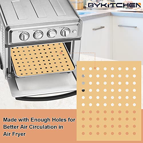 BYKITCHEN 9x11 Inch Perforated Air Fryer Parchment Paper Liners, 100pcs - size: 9x11inch