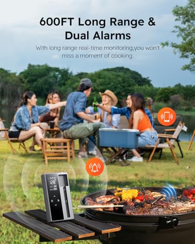 Wireless Meat Thermometer Digital, Smart Bluetooth Instant Read, Grey - color: Matte Ash