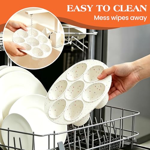 CAKETIME Silicone Muffin Pan for Air Fryer Oven, 7 Cups, 2 Pack - size: 2pcs: 7-Cup 2.5 in