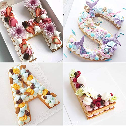 26Pcs A-Z Alphabet Cake Stencils, 6 Inch Letter Molds for Baking - size: 6 Inch