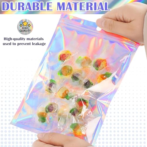 JETMORE 300PCS Mylar Bags 5.5x7.9" Holographic Bags Candy Packaging Bags - color: Holographic, size: 300pcs-5.5*7.9inch