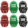 SANNIX 450pcs Football Cupcake Liners Baking Cups Rugby Cupcake Wrappers - style: Football