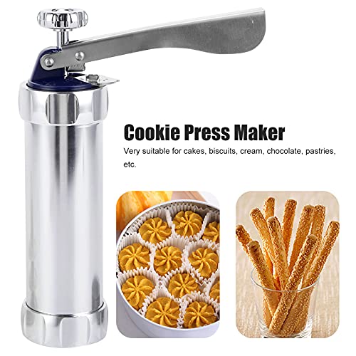 Cookie Press Maker Kit with 20 Cookie Discs and 4 Piping Tips