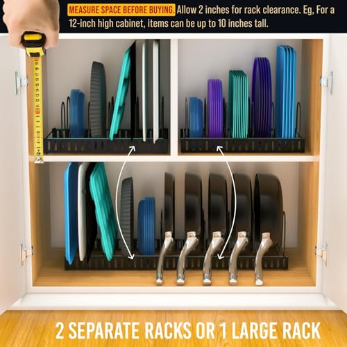 Norcalway Expandable Pots and Pans Lid Organizers - 14 Dividers - size: 14 Divider