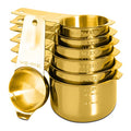 7-Piece 18/8 Stainless Steel Measuring Cups Set, Gold - color: Gold, size: 7 Piece