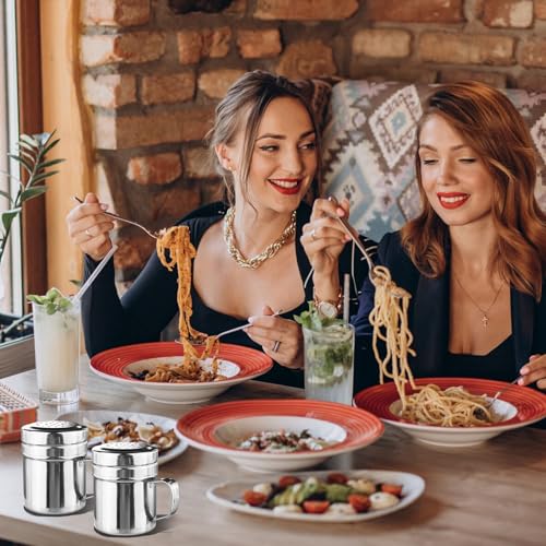 2 Pcs Powdered Sugar Shaker Duster - With Handle - Seasonings Spice Shakers With Holes and Lids - for Salt,Sugar,Spice,Coffee Flour Ect,6 Ounce Stainless Steel Baking Soda Shaker (small)