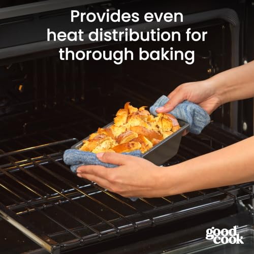 GoodCook Nonstick Loaf Pan Heavy-Duty Steel Bakeware with Easy-Clean Non-Stick Coating, Oven & Dishwasher Safe Pan for Meatloaf Breads Cakes Brownies Lasagnas Casseroles & More, 8 x 4-Inch, Gray - size: 8" x 4"
