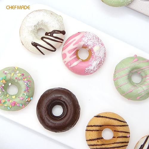 CHEFMADE Donut Pan, Nonstick 20 Cavity Mini Ring Doughnut Pan for Baking Donuts Bagels (Black) - style: 20 Cavity Mini Donut