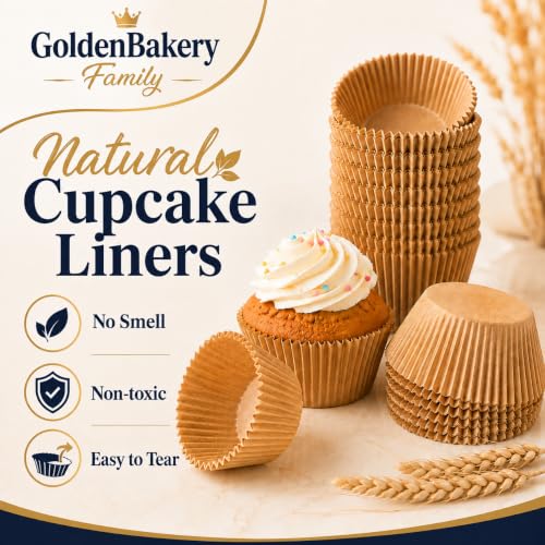 Jumbo Cupcake Liners,300 pcs Natural Muffin Liners Baking Cups for Baking - color: Natural（300pcs）